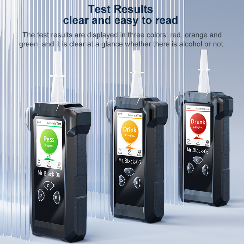 High Precision Police Alcohol Breathalyzer Multi Language Multi Unit With Fuel Cell Sensors