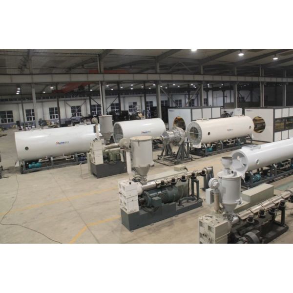 440kw HDPE Jacket Extrusion Line For PU Foaming Pre Insulated Pipe