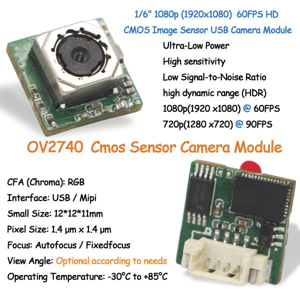 OV2740 2MP Full HD USB Camera Module 1080P 60FPS Autofocus Industrial Endoscope