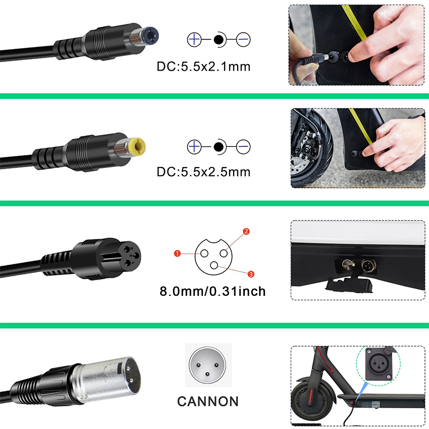3 in 1 Universal Charger Input 100-240V IEC C8 Inlet 42V 2A Laptop Power Supply Adapter