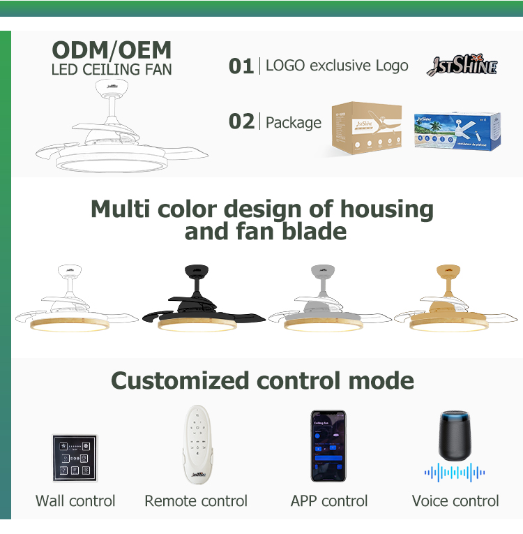 42 Inches Decorative Ceiling Fan with Remote 3000K/4500K/6000K Color Temperature and 2-