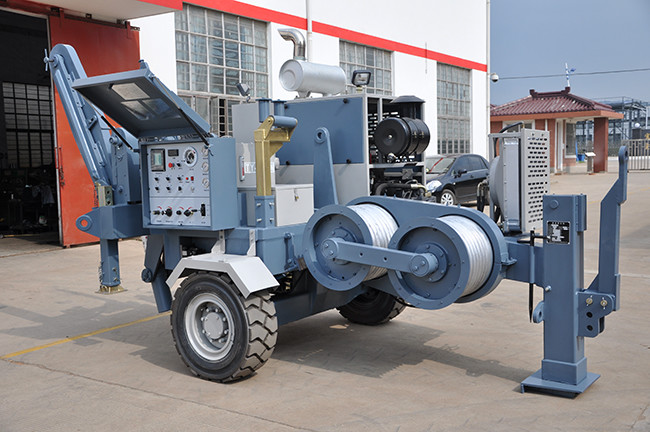 Overhead Line 77kw 103hp Hydraulic Puller Machine Max Intermittent Pull 60kN