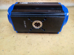 Double action DA83 black body with dark blue caps pneumatic actuator