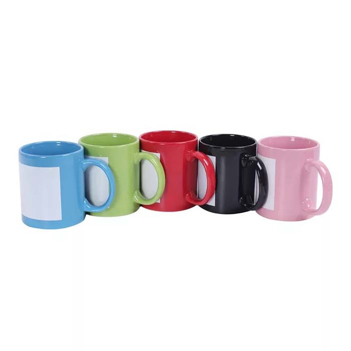 Blank 11oz Ceramic Sublimation Coloured Mugs Two Tone Design Microwave Safe