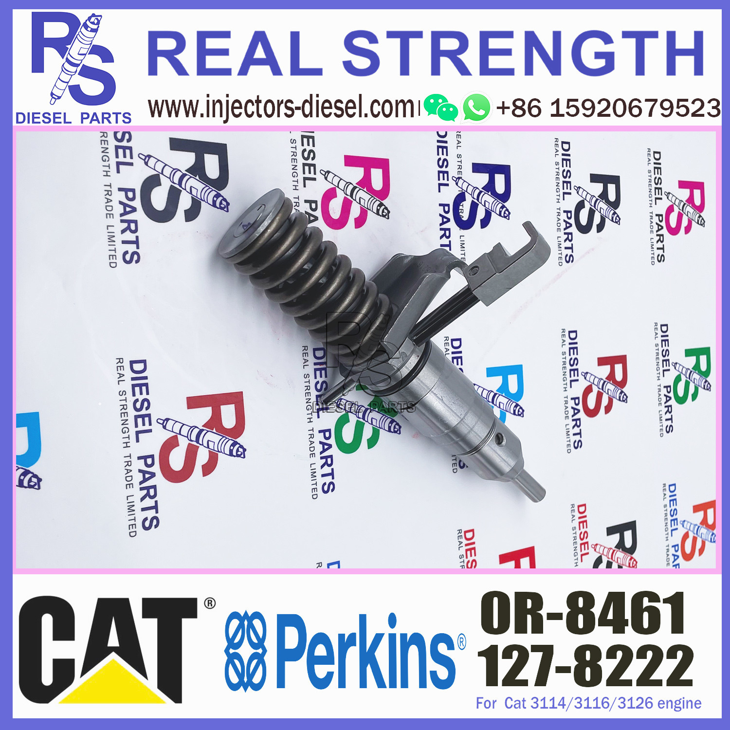 0R-8461 Diesel fuel injector excavator spare parts 127-8222 0R-8461 for 3114 3116 diesel injector nozzle