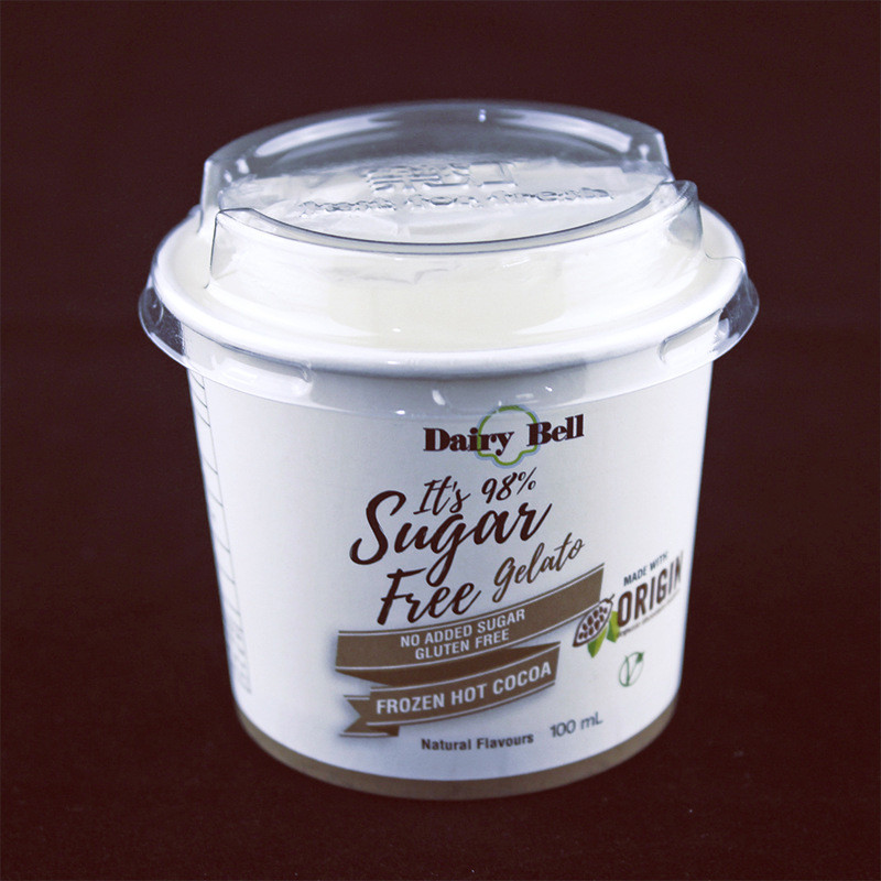 Disposable 4oz Bowl Shape Kraft Paper Ice Cream Cups With Lids