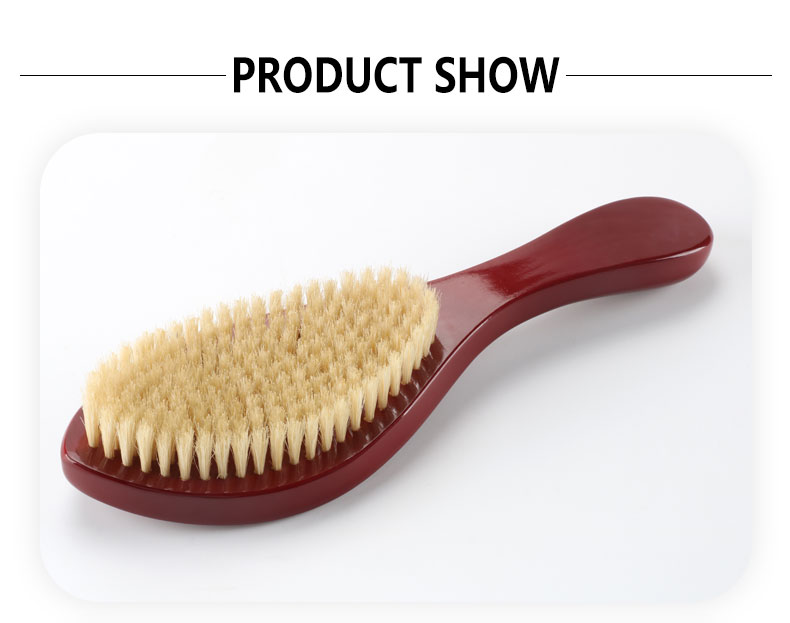 PU Glossy Custom Medium Hard Curved Bristle Hair Brush Durable