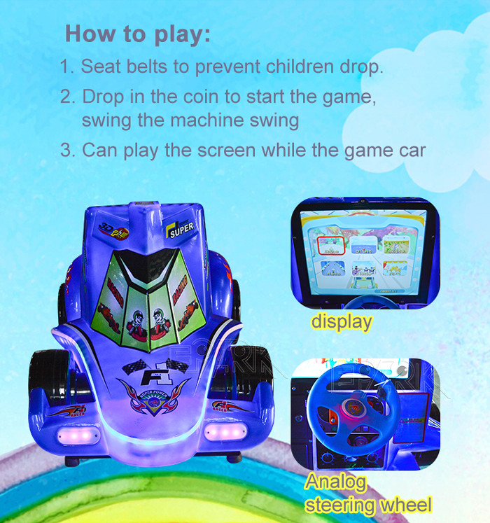 F1 Kiddy Ride Machine With Outrun Video Intereactive Game