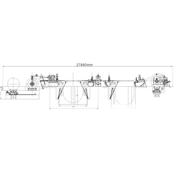 PLC Control Steel Coil Slitting Line ISO9001 Metal Coil Slitting Machine