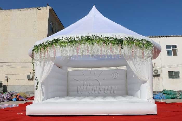 Wedding Themed Blow Up Bounce House Customized Size White Color EN14960