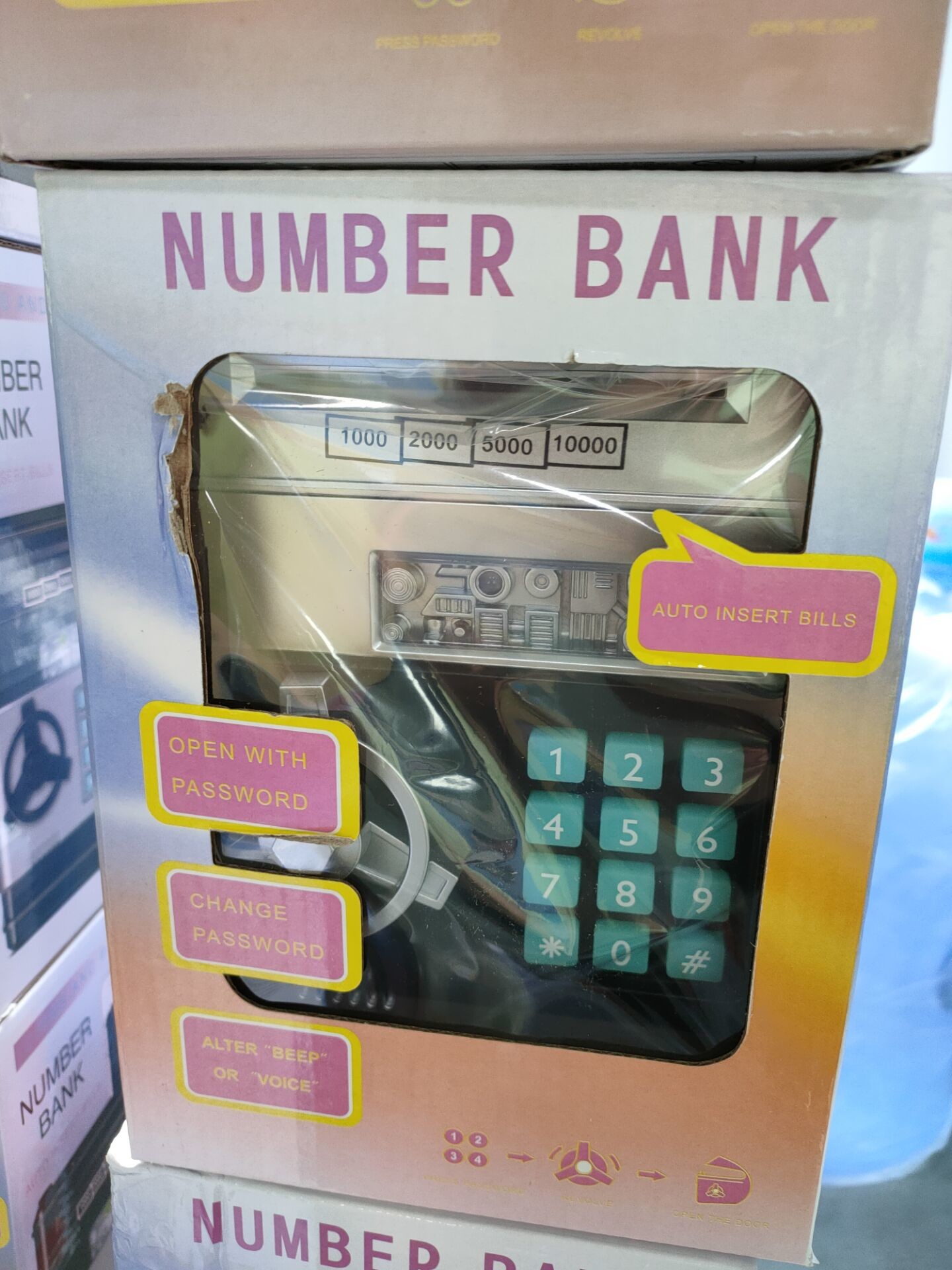 300g 2 Color Password Protected Piggy Bank For Kids Stock Coin
