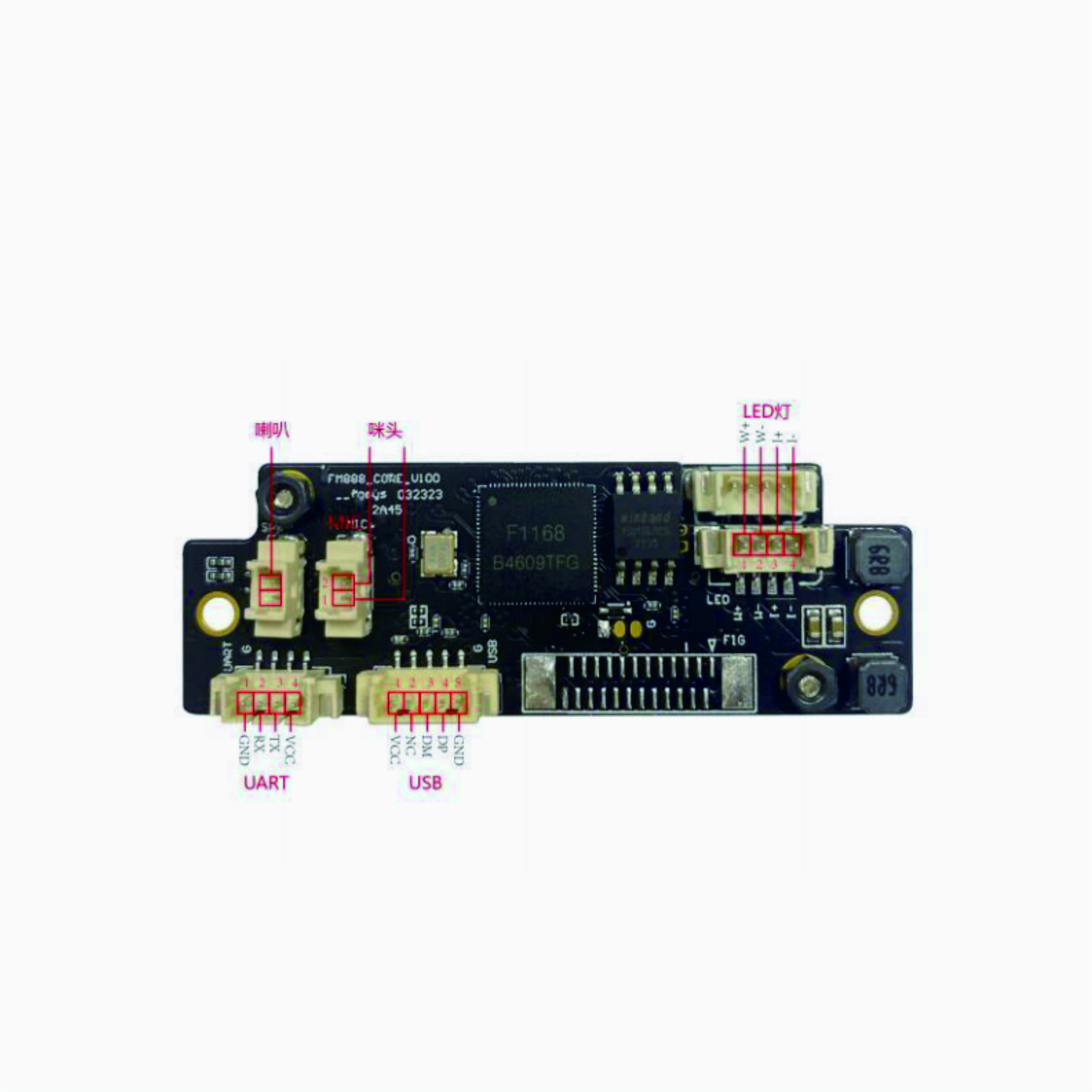 JP-FM888 Infrared + Visible Light Dual-Lens Facial Recognition Algorithm Module UART Baud Rate 115200 (default)