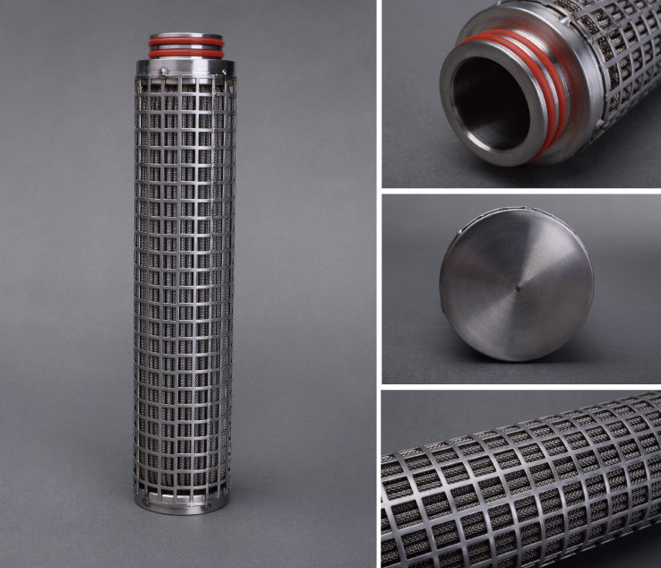 Ss304 Perforate Metal Filter Cartridge 80% Filter Rating
