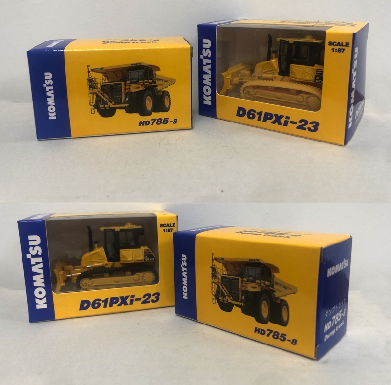 Komatsu D61PXI-23 1/87 Alloy Crawler Dozer Die-Cast Mining Model Collectible
