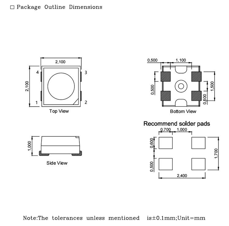 Smart SMD 2121 RGB LED Built-in IC chip SK6812 WS2811 WS2812 addressable for Decorative Light Strips