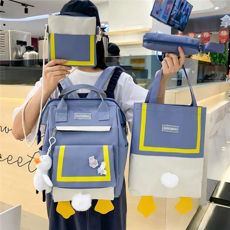0.65 Inch Handbags Backpack Sets Outdoor Travelling 4 Piece Backpack Set Ladies
