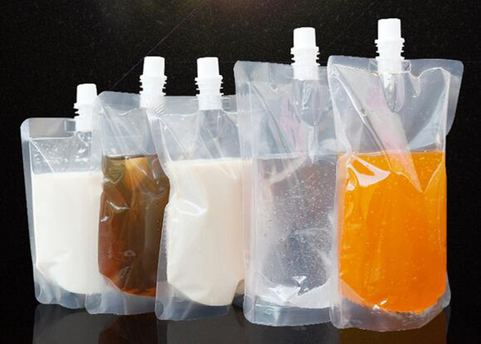Special Shape Spout Pouch Packaging , 8oz / 12oz Plastic Drink Pouches For Juice