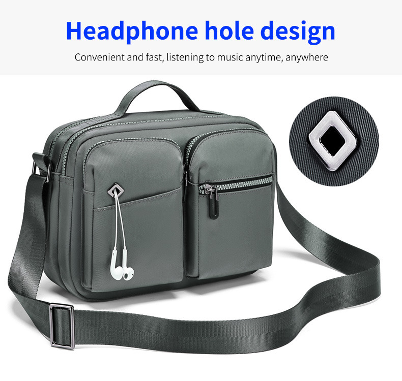 Oem Polyester Oxford Material Mens Waterproof Sling Bag Customised