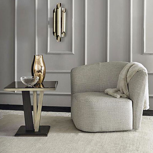 Modern Upholstery Armchair With Fabric Options For Star Hotel Reception Area