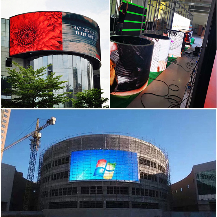 Full Color P5 1R1G1B Outdoor Curved LED Display SMD2525