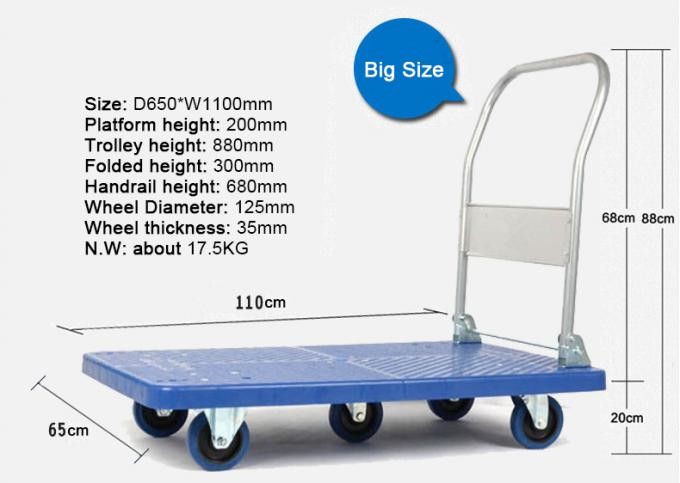 OEM Foldable Platform Truck 150kg Cold Rolled Steel 900*600mm