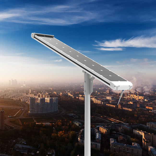 Integrated Led Solar Street Light 8000 Lumen LiFePO4 Battery 120W Aluminum Alloy Body