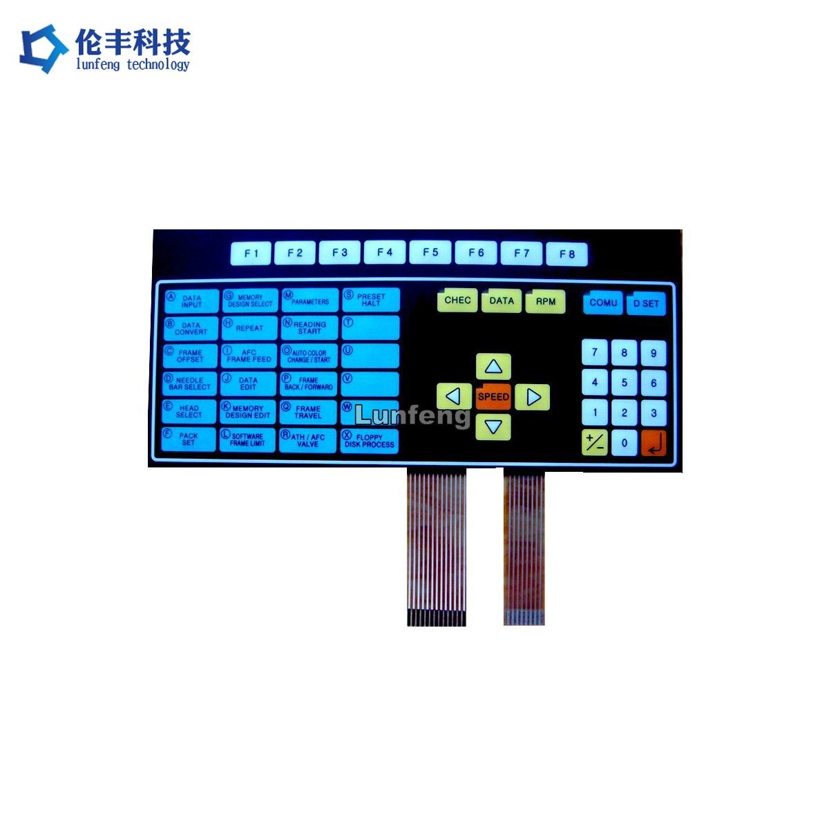 Custom Size Flat Membrane Keyboard , Non Tactile Custom Membrane Keyboard