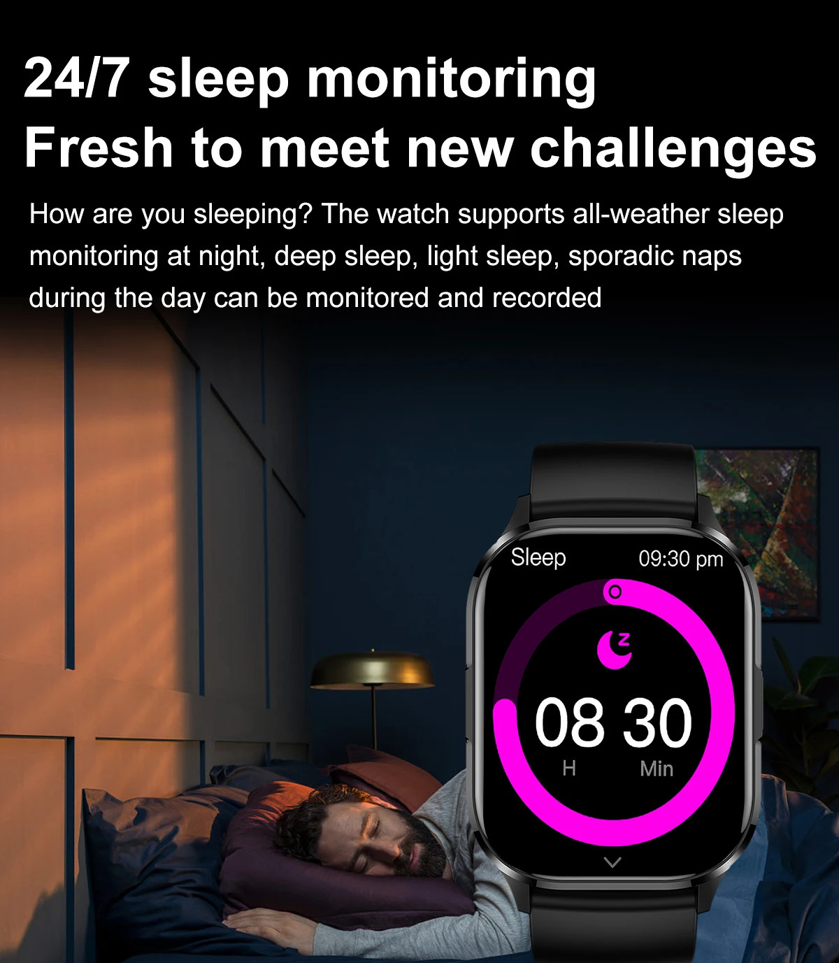 NFC Amoled Screen Health Monitor Smart Watch HK21 Waterproof Customized