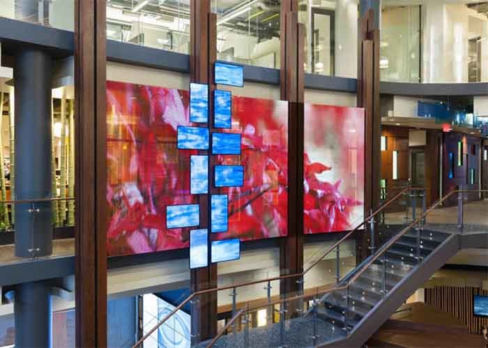 256x128 Dots Transparent Glass Led Screen Display Quick Installation
