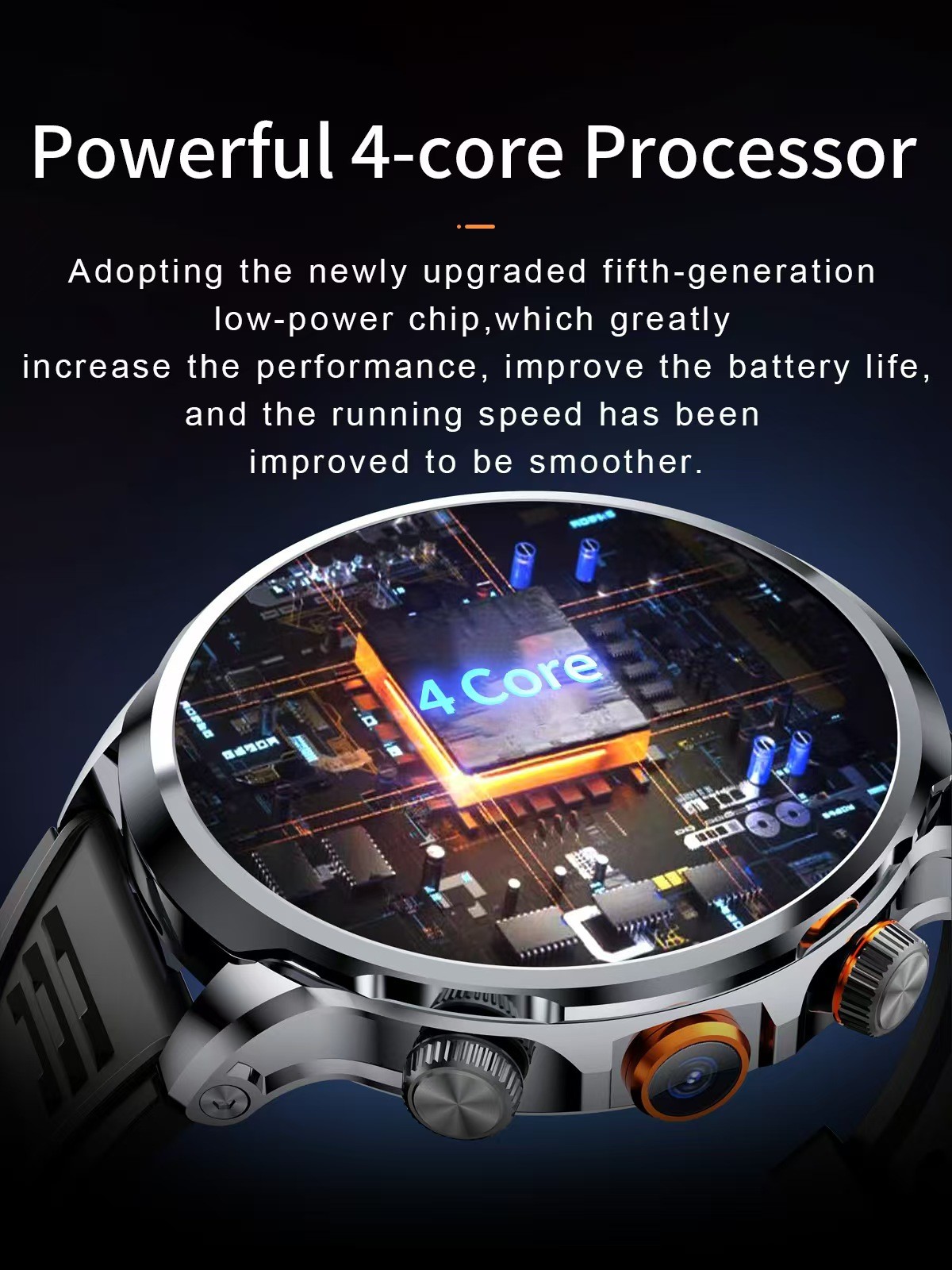 H18 Sim Card Smart Watch 1.85 Inch Screen Magnetic Charging Smart Watch With Gps And Wifi