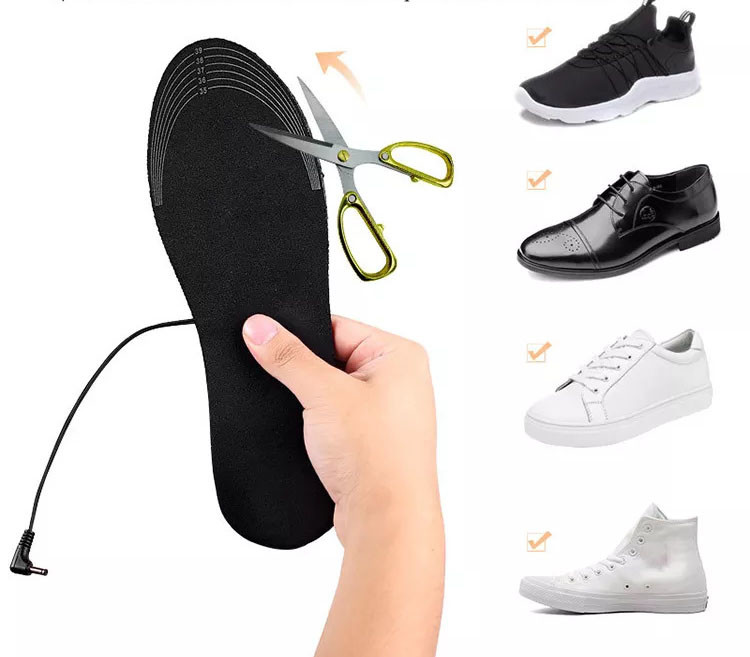 Far Infrared Wireless Heated Insoles Rechargeable 0.6inches 1.54cm Thickness