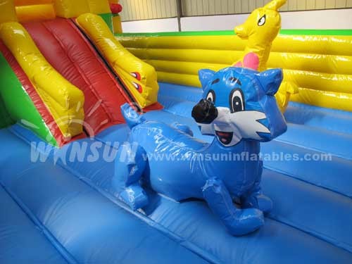Industrious Bees Theme Inflatable Fun World , 0.9mm PVC Blow Up Playground