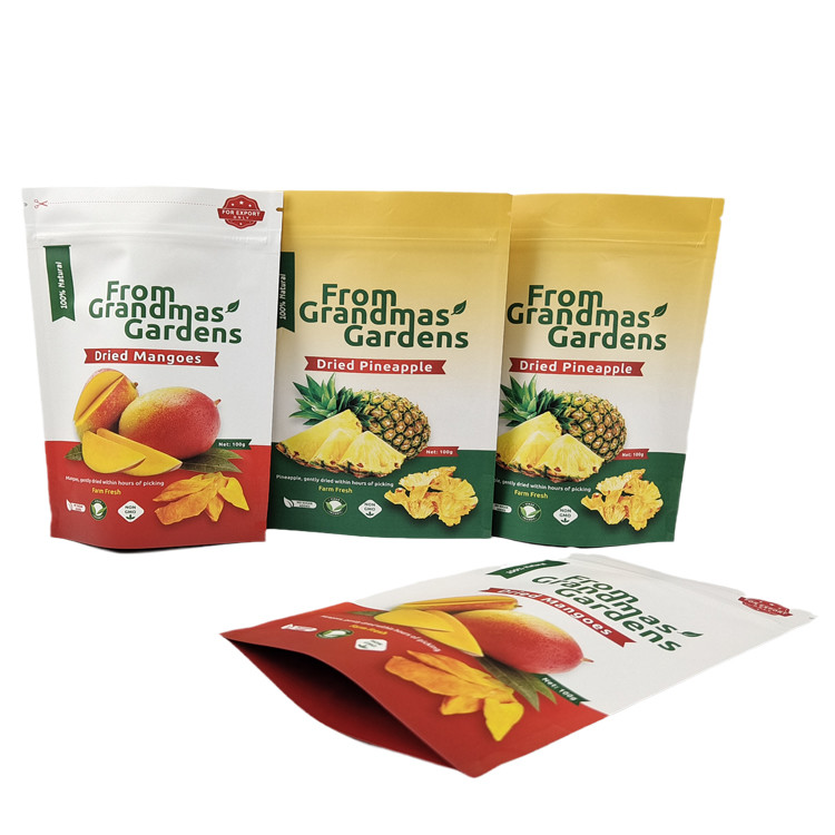 Customized Logo Kraft Paper Stand Up Pouch Food Grade Biodegradable Smell Proof Bags with Logo