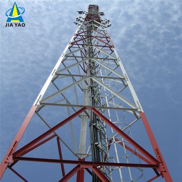 3 Legged Angular Steel Tower Triangular Wireless Communication Tower with ANSI TIA 222 Design Code and High Tensile Steel Materials