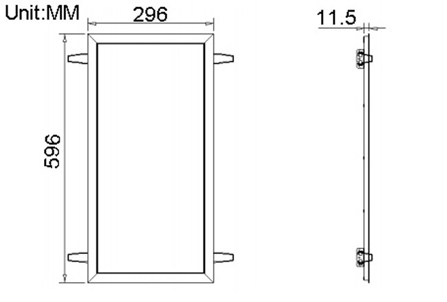 IP44 Ceiling Mounted LED Panel Light , 300x600mm LED Panel Light Warm White