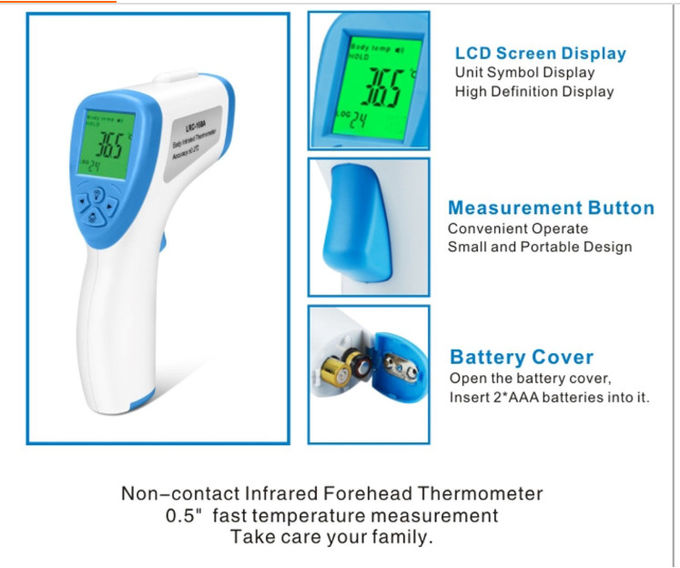 Body Digital Gun 0.1℉ Non Contact Infrared Forehead Thermometer
