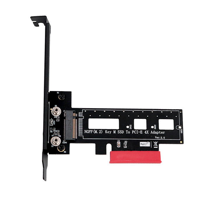 M.2 NGFF PCI-E Nvme SSD To PCI Express 3.0 X4 Host Adapter With Heatsink