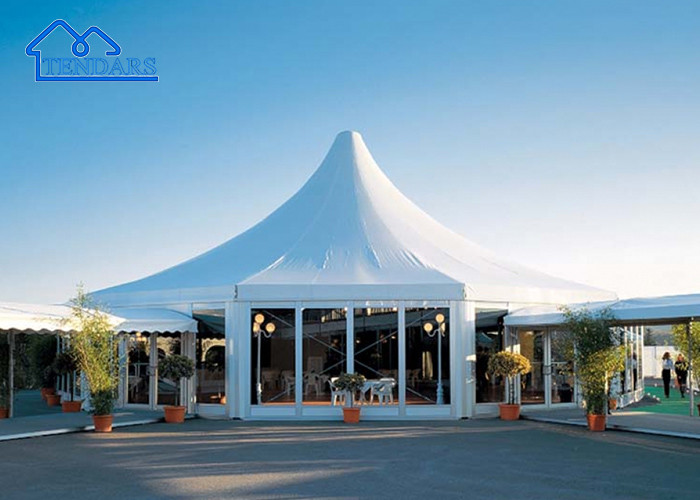 Customized Glass Pinnacle Marquee Tent Glass Wall Pagoda Tent On Sale For Outdoor Event