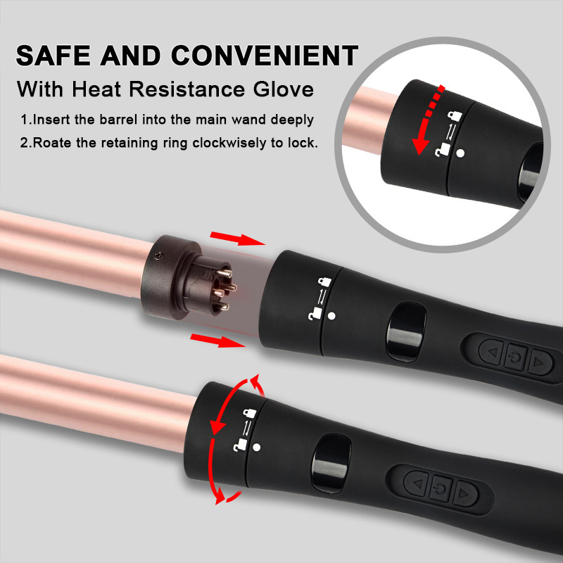 PTC Heater Automatic Lcd Hair Curler 6 Head Changer Iron Ulta Curling Wand