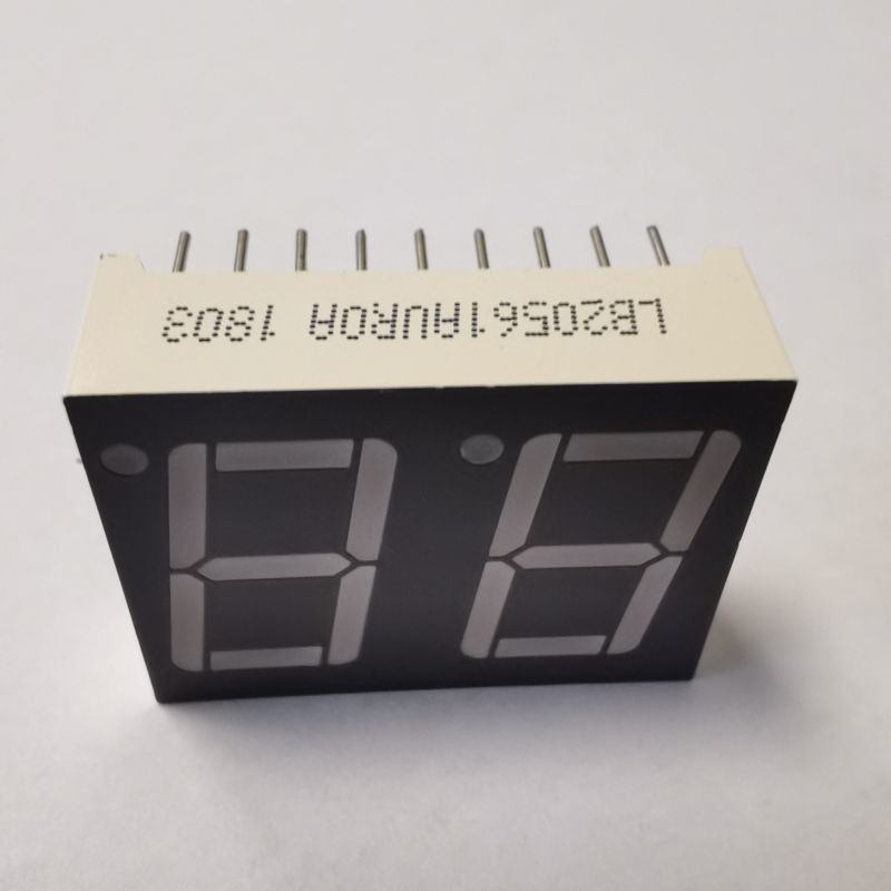 0.56inch Dual Digit 7-Segment LED Display Common Anode Yellow Color