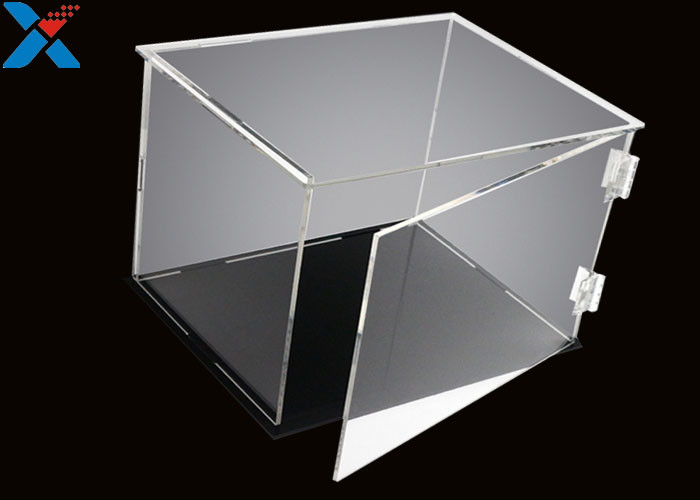 Rectangle Acrylic Display Box Open Door Assembled Clear Dust Storage Box