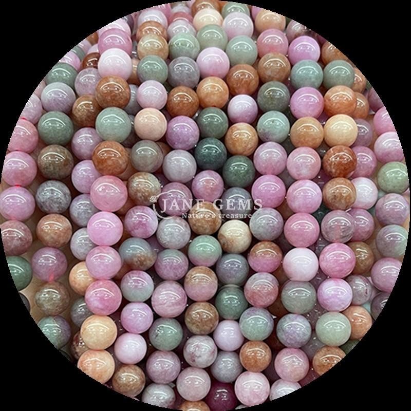 Round Cut Gems Bead Various Colors Chalcedony Loose Bead Strands Suitable for Bracelets from Origin