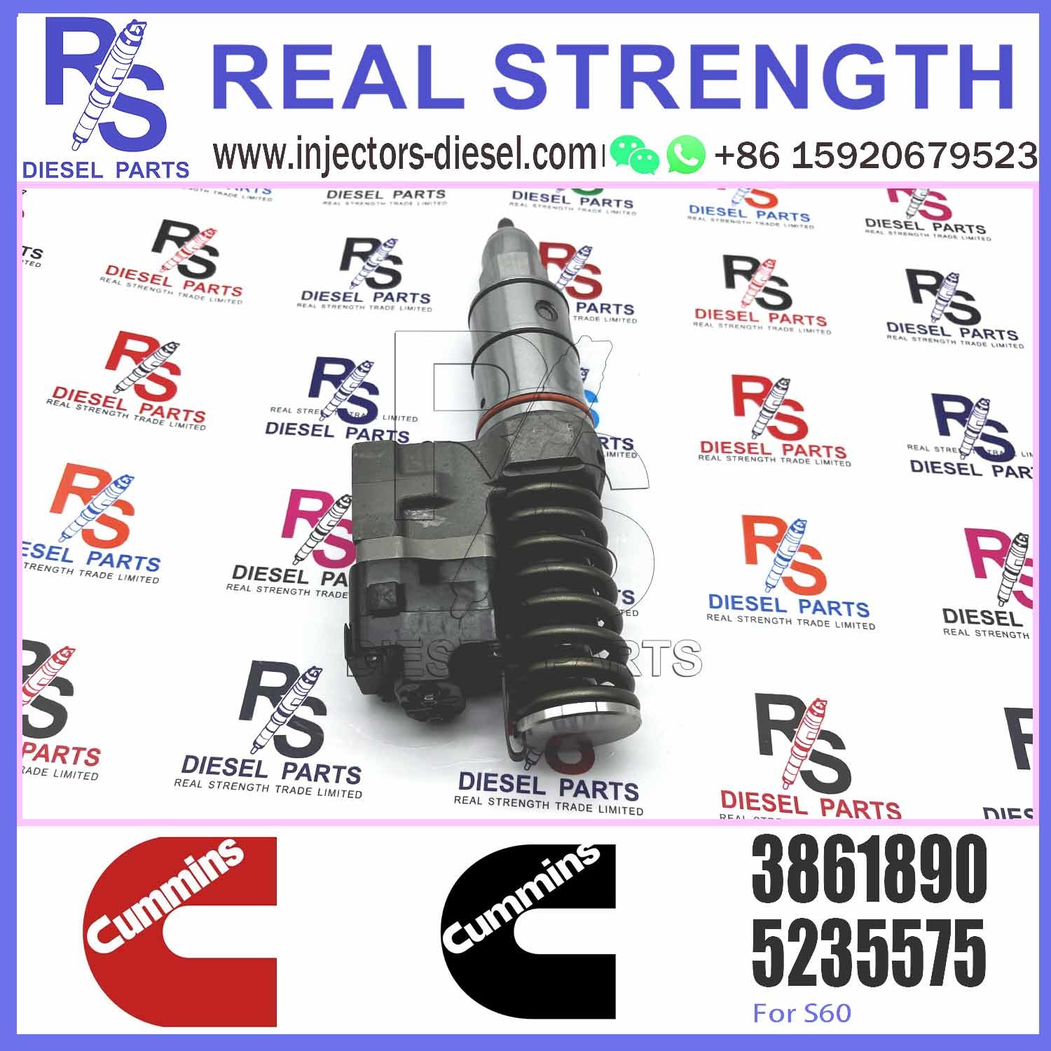 Common rail fuel injector 4991752 3861890 5234785 5235575 5237466 for Detroit Diesel series 60 11.1 and 12.7 L