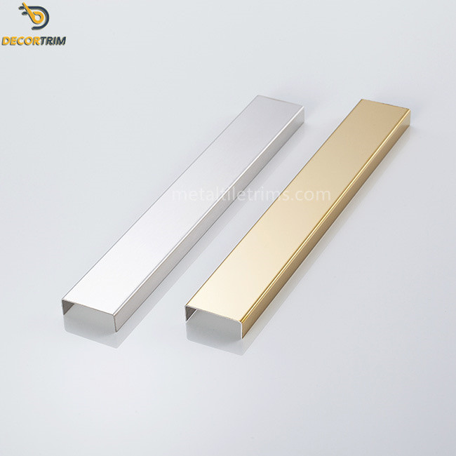 Stainless Steel SS304 U Channel Strip 8K Mirror Finish For Wall Border Decoration