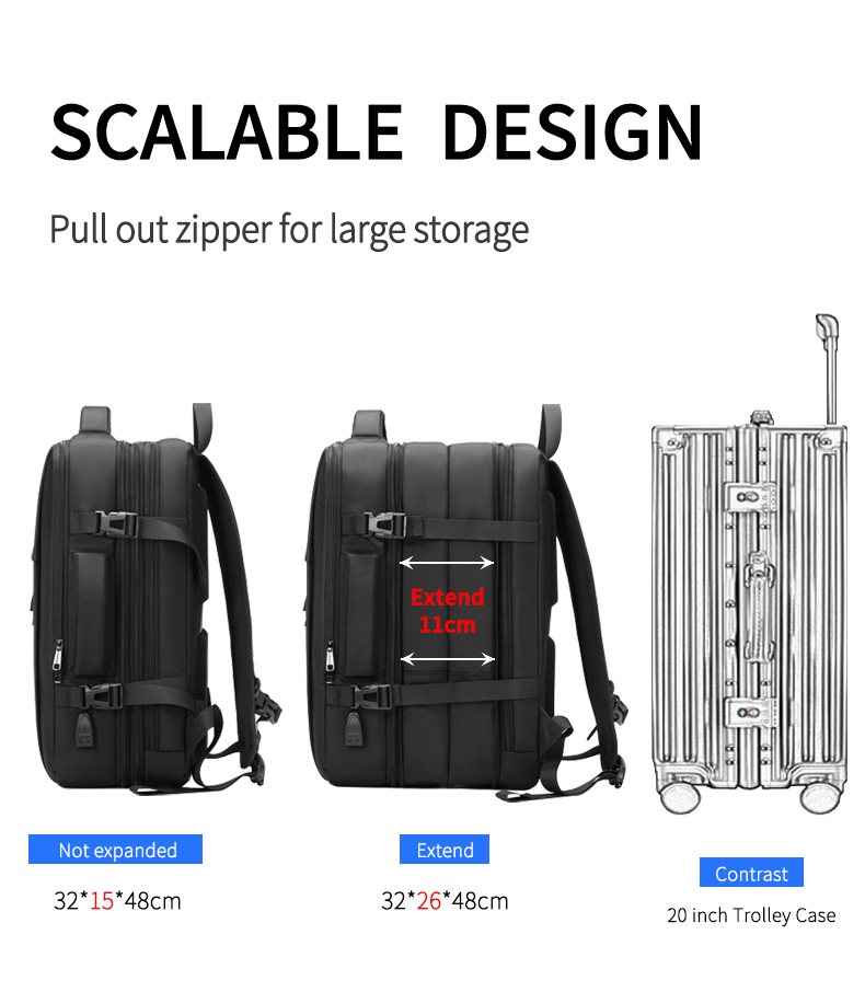 Factory wholesale New large capacity raincoat backpack business travel laptop backpack bag men