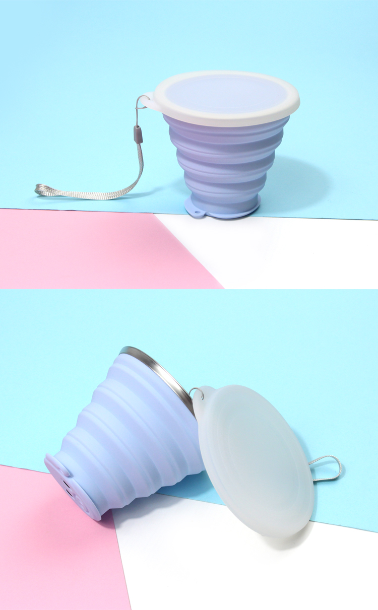LFGB Standard 81g 270ML Collapsible Silicone Coffee Cup