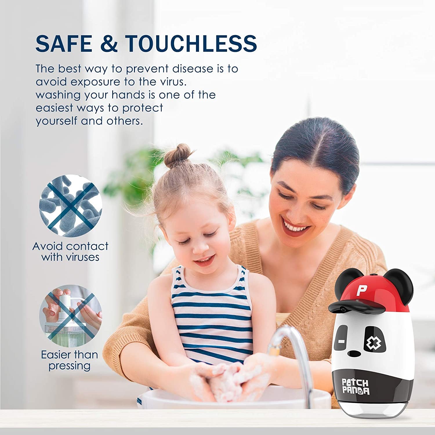 2.6W Red Automatic Soap Dispenser FCC USB Charging Sanitary