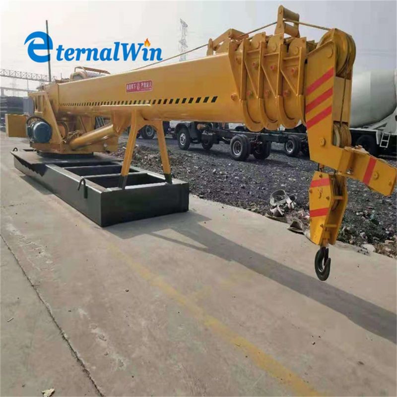 5 Ton 12 Meters Small Marine Crane Hydraulic Winch Ship Crane