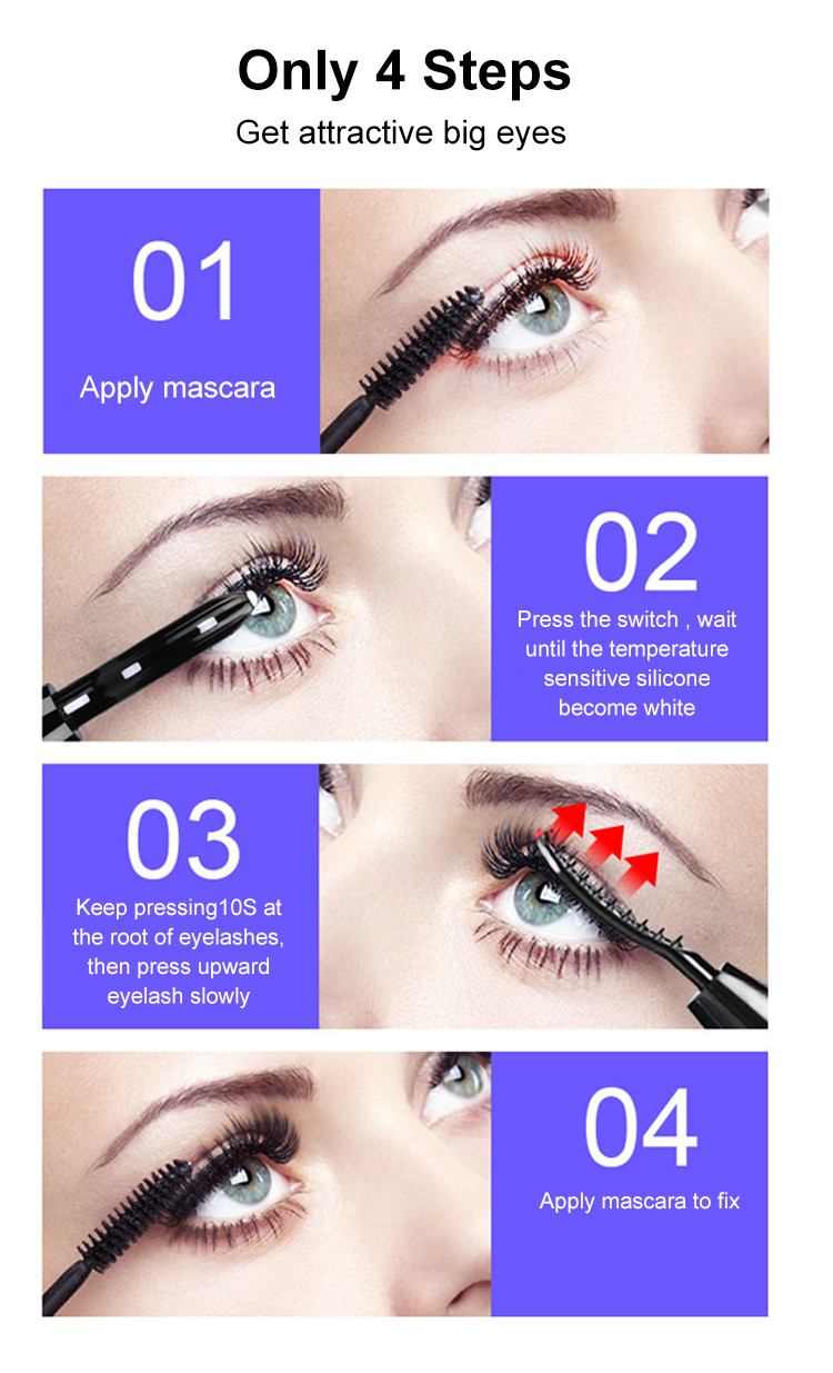 Long Lasting fast heating 43g Two Level Heated Eyelash Curler