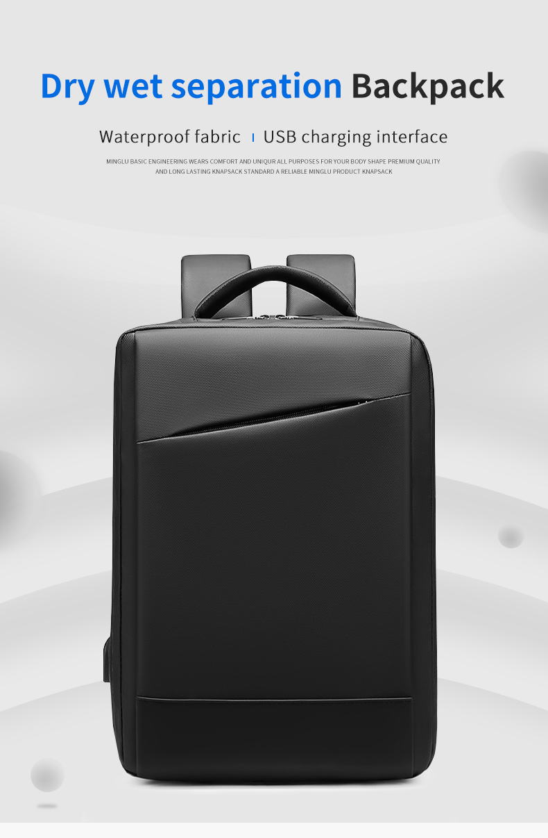 Factory hot sell custom black backpack men light Laptop Bags high quality school backpack fashion backpack bag